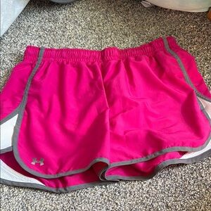 Under Armour Pink Athletic Shorts Moisture-Wicking Comfort